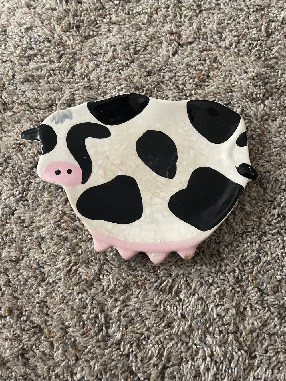 Vintage Cow Bar Soap Holder